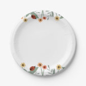 Love Bug Baby shower Papier Borden Papieren Bordje (Voorkant)