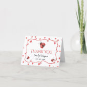 Love Bug Baby Shower Thank You Card Bedankkaart (Voorkant)