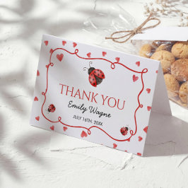 Love Bug Baby Shower Thank You Card Bedankkaart
