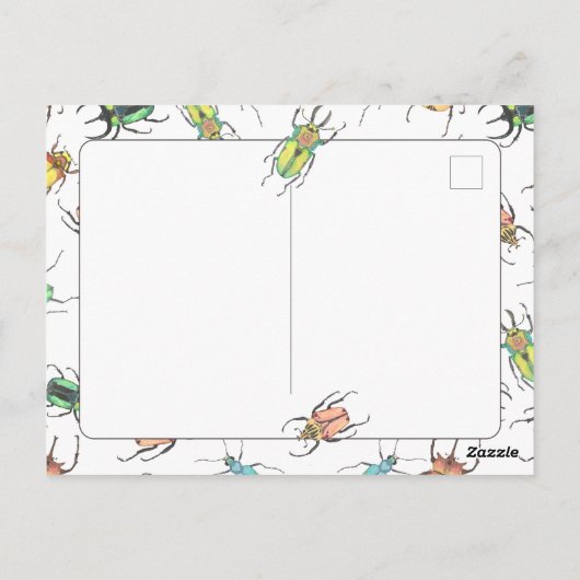 Love Bug Beetle Valentijn Briefkaart (Achterkant)