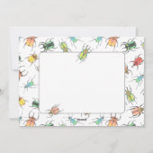 Love Bug Beetle Valentijn Feestdagenkaart (Achterkant)