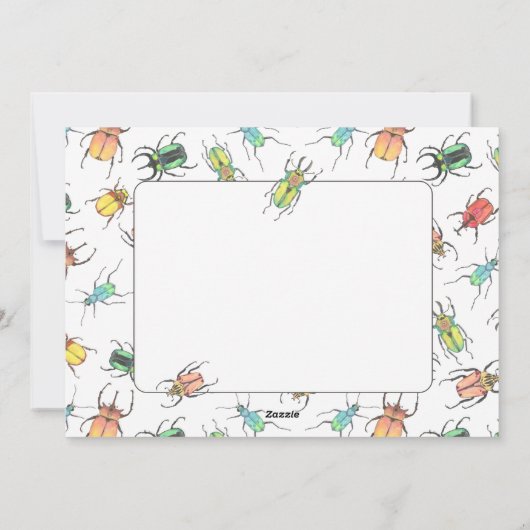 Love Bug Beetle Valentijn Feestdagenkaart (Achterkant)