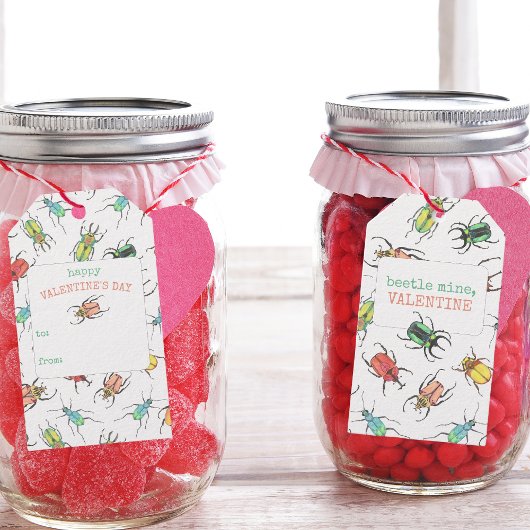 Love Bug Beetle Valentijnsdag Cadeaulabel