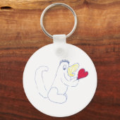 Love Bug Button Key Ring Sleutelhanger (Voorkant)