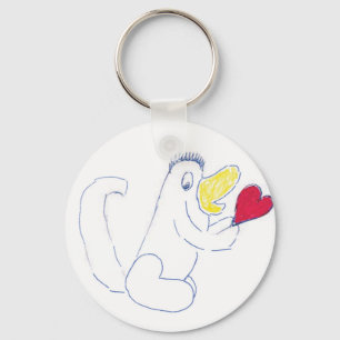 Love Bug Button keyring Sleutelhanger