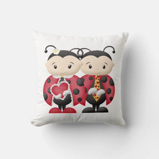 Love Bug Couple 1 - Pillow Kussen (Voorkant)