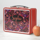 Love Bug & Cute Hearts Pattern, aangepaste naam (In situ)