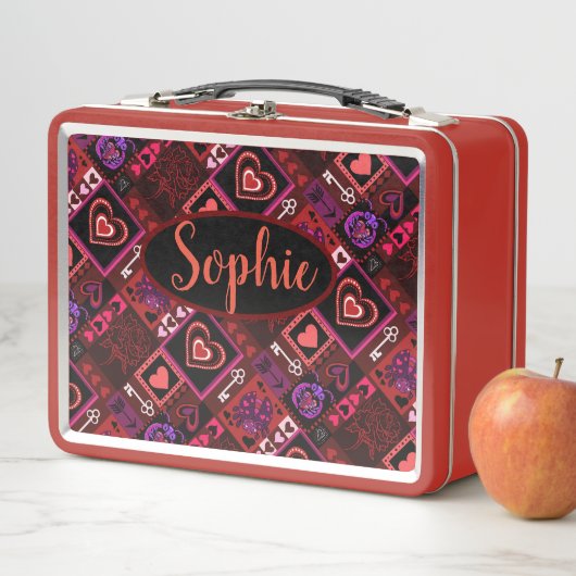 Love Bug & Cute Hearts Pattern, aangepaste naam (In situ)