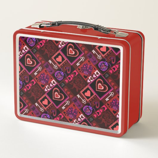 Love Bug & Cute Hearts Pattern, aangepaste naam (Achterkant)