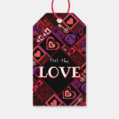 Love Bug & Cute Hearts Pattern Cadeaulabel (Voorkant)