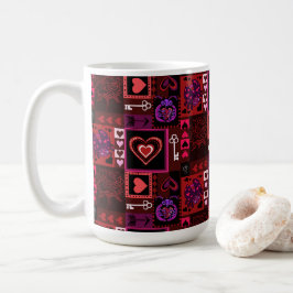 Love Bug & Cute Hearts Pattern Koffiemok