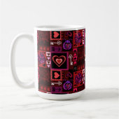 Love Bug & Cute Hearts Pattern Koffiemok (Links)