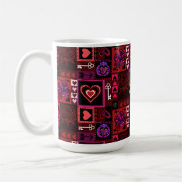 Love Bug & Cute Hearts Pattern Koffiemok