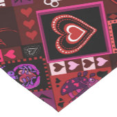 Love Bug & Cute Hearts Pattern Korte Tafelloper (Hoek)