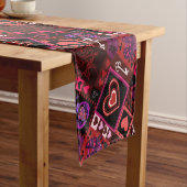 Love Bug & Cute Hearts Pattern Korte Tafelloper (Voorbeeld)