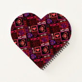 Love Bug & Cute Hearts Pattern Notitieboek (Achterkant)