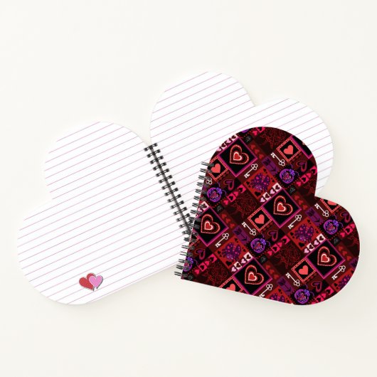Love Bug & Cute Hearts Pattern Notitieboek (Binnen)