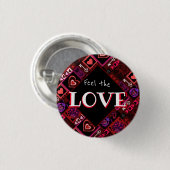 Love Bug & Cute Hearts Pattern Ronde Button 3,2 Cm (Voorkant /achterkant)