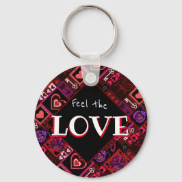 Love Bug & Cute Hearts Pattern Sleutelhanger