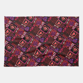 Love Bug & Cute Hearts Pattern Theedoek