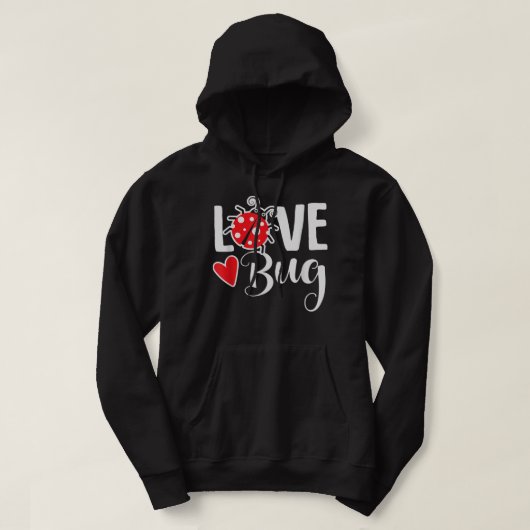 Love Bug Cute Valentijnsdag Party Ladybug Hoodie (Design voorkant)