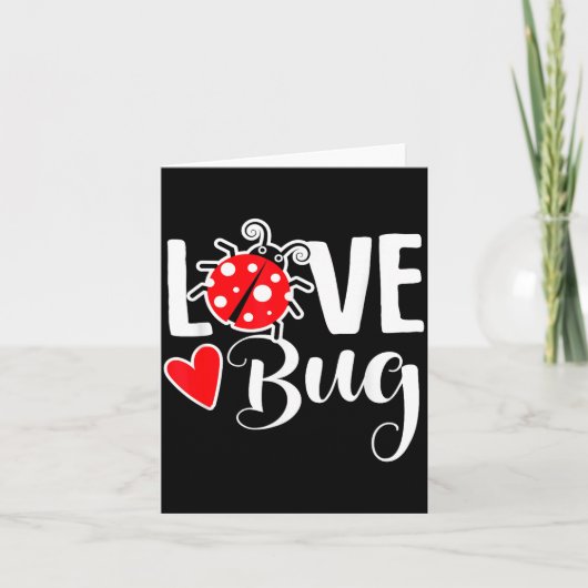 Love Bug Cute Valentine's Day Party Ladybug  Kaart (Voorkant)