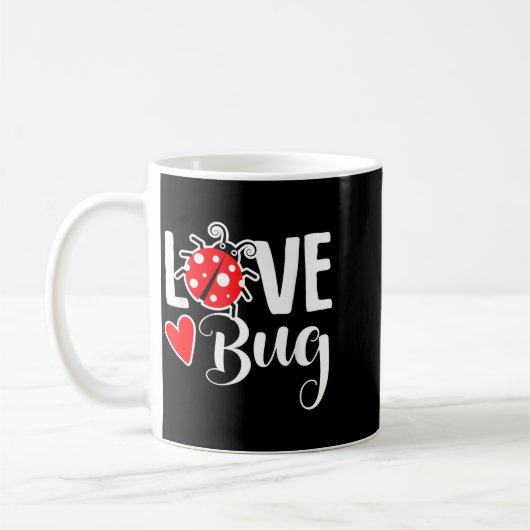 Love Bug Cute Valentine's Day Party Ladybug Koffiemok (Links)
