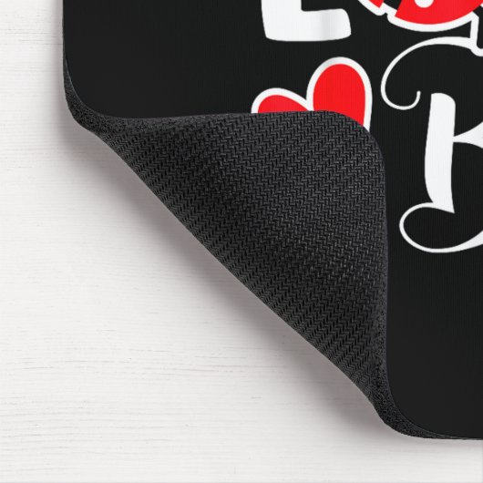 Love Bug Cute Valentine's Day Party Ladybug  Muismat (Hoek)