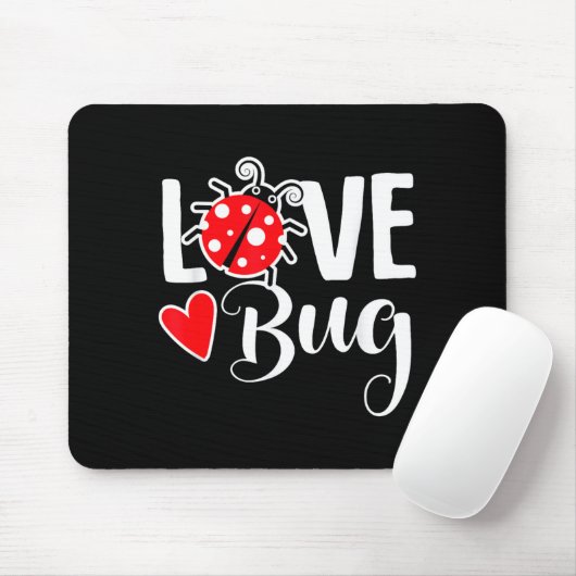 Love Bug Cute Valentine's Day Party Ladybug  Muismat (Met muis)