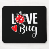 Love Bug Cute Valentine's Day Party Ladybug  Muismat (Voorkant)