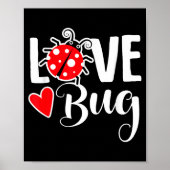 Love Bug Cute Valentine's Day Party Ladybug Poster (Voorkant)
