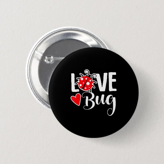 Love Bug Cute Valentine's Day Party Ladybug  Ronde Button 5,7 Cm (Voorkant /achterkant)