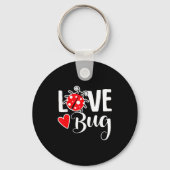 Love Bug Cute Valentine's Day Party Ladybug Sleutelhanger (Voorkant)