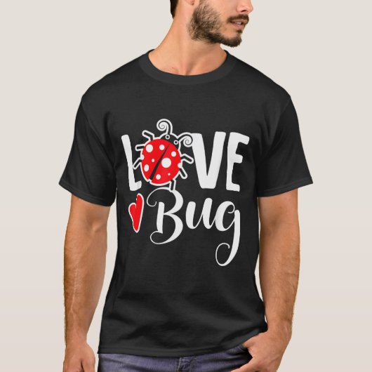 Love Bug Cute Valentine's Day Party Ladybug  T-shirt (Voorkant)