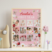 Love Bug Daisy First Year Photo Milestone Poster