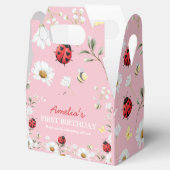 Love Bug Daisy Floral Birthday Party Bedankdoosjes (Geopend)