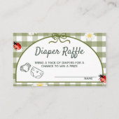 Love Bug Diaper Raffle Ticket Enclosure Card Informatiekaartje (Voorkant)