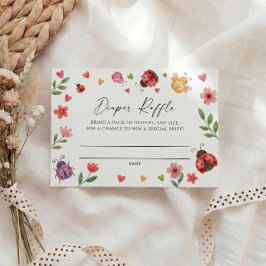 Love Bug Diaper Raffle Ticket   Informatiekaartje