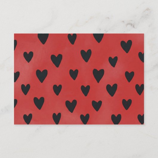 Love Bug Diaper Raffle Ticket Informatiekaartje (Achterkant)