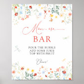 Love Bug Garden Baby shower Mom-osa Bar Poster (Voorkant)