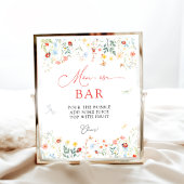 Love Bug Garden Baby shower Mom-osa Bar Poster