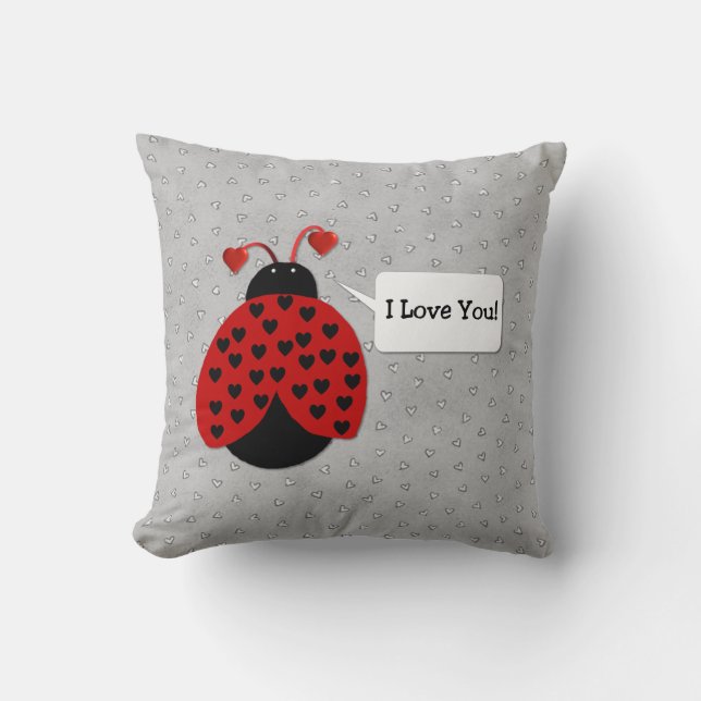 Love Bug I love you Pillow Kussen (Voorkant)