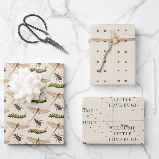 Love Bug Inpakpapier Vel (Voorkant)