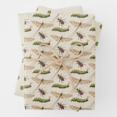 Love Bug Insect Custom Name 1st Birthday Inpakpapier Vel (In situ)