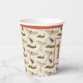 Love Bug Insect Custom Name 1st Birthday Papieren Bekers (Rechts)