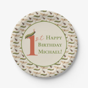 Love Bug Insect Custom Name 1st Birthday Papieren Bordje