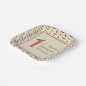 Love Bug Insect Custom Name 1st Birthday Papieren Bordje (Gebogen)