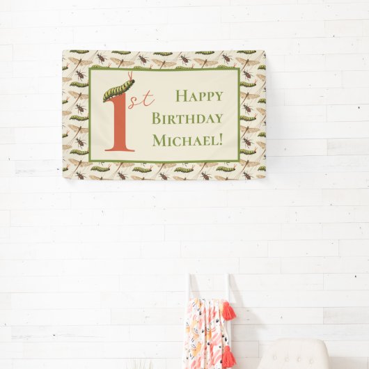 Love Bug Insect Custom Name 1st Birthday Spandoek (Insitu)