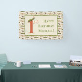 Love Bug Insect Custom Name 1st Birthday Spandoek (Beurs)