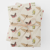 Love Bug Insect Custom Name 1st Birthday Wrapping Inpakpapier Vel (In situ)